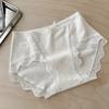10A Encaje Antibacteriano Algodón Puro Ropa Interior para Mujer Calzones de Cintura Media Cómodos Transpirables con Abertura Lateral Alta Sexy Entrepierna de Algodón Puro