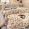 Novo Algodão Imitado Grau A Algodão Lavado Vintage Acabamento de Borda Total Algodão Conjunto de Quatro Peças Conjunto de Três Peças Roupa de Cama Individual/Dupla para Dormitório Capa de Edredom Individual