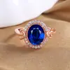 Moda Europea y Americana Color Alto Grado Sentido Anillo Chapado en Oro Rosa 18K Amor Entrelazado Anillo de Compromiso Apertura para Mujer Color Tesoro Moda