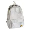 Mochila bordada con letras y estrellas para mujer, versátil multicolor, fresca, pequeña abeja, mochila escolar para estudiantes, mochila de gran capacidad para el trabajo