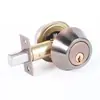 Cerradura invisible de acero inoxidable con bloqueo para puerta, cerradura circular de un solo lado, cerradura de canal para puerta interior de madera, cerradura de doble cara