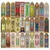 30 Peças de Marcadores de Livro da Série Igreja Barroca Pintados com Estampagem a Quente Material DIY Base de Papel Decorativa