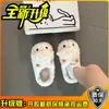 Pantufas Fofas Estilo Desenho Animado 2026 Outono/Inverno Femininas Fechadas para Casa Antiderrapantes Quentes Usáveis Preguiçosas de Algodão