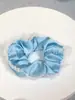 Elástico de Cabelo Scrunchie Listrado com Renda Estilo Coreano para Mulheres, Acessório de Cabelo Suave e Elegante, Elástico de Cabelo Scrunchie Estilo Coreano