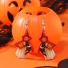 Pendientes navideños de doble cara con fiesta de dibujos animados OHOHOH, pendientes parpadeantes de Papá Noel con luces de colores, pendientes de Nochebuena