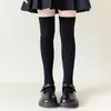 Calcetines Largos Hasta la Rodilla para Niñas y Mujeres, Calcetines Largos de Terciopelo de Colores Dulces para Primavera y Verano, Calcetines de Muslo Transpirables Antideslizantes Estilo Coreano para Niñas
