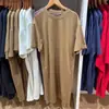 Vestido Casual de Mezcla de Algodón para Mujer con Cuello Redondo Holgado / Falda de Manga Corta de Longitud Media Verano 2026 484091
