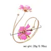 Pulseira de Braço Aberta Flor com Gotejamento de Óleo Novo Vintage Europeu e Americano, Anel de Braço Ajustável Irregular Criativo Personalizado Enrolado