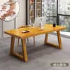 Mesa de escritório em madeira maciça painel de tampo em madeira maciça mesa de estudo mesa de escritório de chefe mesa de aprendizado infantil espessa