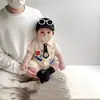 Macacão de Bebê Verão Fino Desenho Animado Manga Curta com Gola Roupa de Verão Estilosa para Passeios