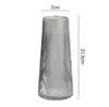 Vaso de Pintura Dourada Celebridade da Internet Vidro Transparente Sala de Estar Ornamentos de Flores Decorativos Criativo Simples Nórdico Flor de Água Arranjo