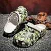 Nuevos Zuecos con Estampado de Camuflaje Transfronterizos para Uso al Aire Libre, Zuecos de Playa de Punta Cerrada, Zapatos de Pareja, Sandalias, Zapatos de Moda para Hombre y Mujer