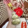 Chaveiro de Abóbora da Bênção do Oficial Celestial de Ouro Puro 999 Popular da Shuibei Pingente de Presente Dourado Promoção de Transmissão ao Vivo Atacado