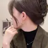 Pendientes de Aro Estilo TikTok Lujo Ligero Pendientes Adelgazantes para Cara Redonda Pendientes Simples Versátiles Nuevo Estilo 2024 Chapado en Oro de Cobre
