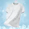 Fabricante Original Seda de Gelo Fina Secagem Rápida Nova Camiseta Masculina Gola Redonda Casual Moda Verão Esportes Respirável Caimento Solto