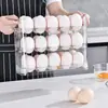 Envío Gratis Refrigerador para Mascotas Cartón de Huevos de Tres Niveles con Tapa abatible Rejillas Creativas para Huevos para Cocina Caja de Almacenamiento Transparente para Cartones de Huevos