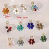 Acero Inoxidable Flor de Cristal Margarita Cristal Cuentas Colgante DIY Aretes Collar Pulsera Accesorios de Joyería