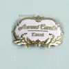 Letreros de Metal, Etiquetas Personalizadas para Perfumes, Etiquetas Curvas para Vino, Placas de Nombre de Cerámica para Tazas de Botella, Placas de Nombre de Aluminio Estampadas Impresas