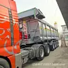 Exportación Transfronteriza de Semirremolques Volquete Trasero de Servicio Pesado, Semirremolques Volquete en Forma de U de 4 Ejes, Vehículos de Transporte de Carbón y Arena