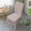 Funda de silla de jacquard polar transfronteriza, funda de silla elástica de una pieza engrosada para hoteles, restaurantes y uso doméstico, funda de taburete anti-manchas