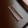 Deixe-me Deslumbrar Brincos de Franja com Zircônia e Pérola em Agulha de Prata Estilo Igual ao de Zhao Lusi Luxo Acessível Brincos de Alta Qualidade Brincos da Moda