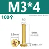M2M2.5M3M4M5M6M8M10 Tornillos para Máquina de Latón Phillips Cabeza Avellanada Tornillos de Cabeza Plana de Cobre Tornillos Pequeños Antióxido