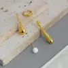 Pendientes de Verano Europeos y Americanos Lem * ire Juego de Cuatro Piezas Pendientes de Gota de Agua Solidificada Retro Franceses Pendientes Simples de Alta Moda