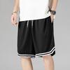 Pantalones cortos de baloncesto americanos para hombre, pantalones deportivos finos y sueltos de verano, marca de moda para hombre, pantalones cortos casuales de secado rápido Ice Silk.