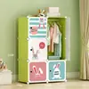 Guarda-Roupa Simples Moderno Infantil Desenho Animado Armário de Armazenamento Espesso para Crianças Guarda-Roupa de Bebê Guarda-Roupa de Plástico