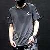 Camiseta deportiva de verano para hombre, de manga corta, transpirable, fina, informal, de secado rápido, holgada, con cuello redondo y media manga.