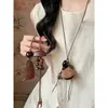 Colar Irregular Redondo Quadrado Artístico Retrô Corrente de Suéter de Luxo Leve de Alta Qualidade Design de Temperamento da Moda Colar