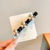 Presilha de Cabelo de Princesa Infantil com Presilhas Laterais de Camada Dupla para Meninas, Grampo para Franja, Acessório de Cabelo Presilha Bico de Pato Flor de Camélia