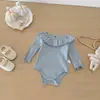 Mameluco de Algodón Clase A para Bebé Recién Nacido, Ropa de Primavera y Otoño, Algodón Puro, Sin Costuras, Mameluco Triangular para Bebé Niña, Ropa de Princesa