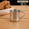 Taza de Acero Inoxidable 304 con Forma de Barril y Mango, Punto de Martillo, Taza de Café Creativa, Taza de Cerveza con Patrón de Martillo, Taza Mule, Taza para Bebidas Frías