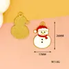 Acessórios para Joias DIY de Natal Desenho Animado Papai Noel Acessórios de Feriado Decoração de Bolsa Pingente de Liga Metálica com Gotejamento de Óleo