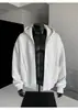 Nueva Sudadera Cardigan para Hombre 2026 para Primavera y Otoño, Corte Holgado Casual, Resistente y de Peso Pesado, Chaqueta de Manga Larga Patchwork Moderna Estilo Americano