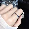 Anillo abierto de diamantes estrella con gota de circonita y aceite, personalidad, diamante, nicho, traje combinado, estilo frío, anillo versátil para mujer