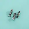 Cuentas espaciadoras de plata de ley S925, accesorios hechos a mano, cuentas de remo, pulsera de cordón trenzado hecha a mano para DIY, pulsera de cristal, cuentas sueltas