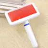 Pente de Agulha de Plástico, Branco, com Pontas Protetoras, Pente para Pets de Cachorros, Proteção de Airbag, Portátil para Cachorros Pequenos
