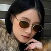 Nuevas Gafas de Sol Metálicas Estilo Hong Kong Ovaladas de Moda Retro Gafas de Sol para Hombres y Mujeres Protector Solar Gafas de Sol para Exteriores Gafas de Sol de Red Transfronteriza