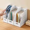 ZT3255 Caixa de Armazenamento de Arquivos de Mesa Escritório Plástico Grande Capacidade Mesa de Dormitório Porta-Lápis Estacionário Estante para Livros