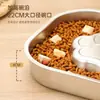 Creative cuenco para comida de mascotas, cuenco cuadrado con forma de hueso para alimentación lenta para gatos y perros, anti-derrames, antideslizante, anti-asfixia, cuenco especializado para alimentación lenta para perros