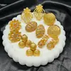 Brincos de areia dourada da moda mais vendidos brincos de ouro 24k joias femininas pretas brincos da moda europeus e americanos joias para festa de noiva em estoque