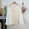 Coleção Outono 2026: Cardigã feminino de veludo com bolinhas, decote V estilo japonês com amarração, blusa de manga longa, atacado