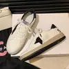Zapatos Vintage Desgastados con Bloques de Color de Piel Genuina con Estrellas 2026 Nuevos Tenis Planos Casuales con Cordones para Mujer Zapatos Sucios