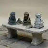 León de Resina de Cemento Simulado Estilo Chino Micro Paisaje Jardinería Bonsái Oficina Hogar Escritorio Nicho Adorno Artesanal