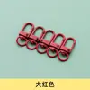 Pacote com 10 Correntes de Porta Chaveiro com Pintura Colorida Fivela de Cachorro Joias de Metal Acessórios DIY Chaveiro Giratório em Forma de U Ponto