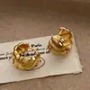 Brincos de Argola com Fio Dourado para Mulheres, Novos Brincos Croissant Simples e Elegantes, Design de Nicho de Luxo Leve, Acessórios de Orelha Versáteis Vintage