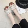 Sandalias y Pantuflas para Mujer Primavera y Verano 2019 Estilo Coreano Suela Plana para Exterior Pantuflas de Orejas