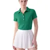 Nueva Camisa Polo de Solapa Ropa de Tenis para Mujer Slim Transpirable Yoga Camiseta de Manga Corta Primavera y Verano Ropa Deportiva Fitness Top